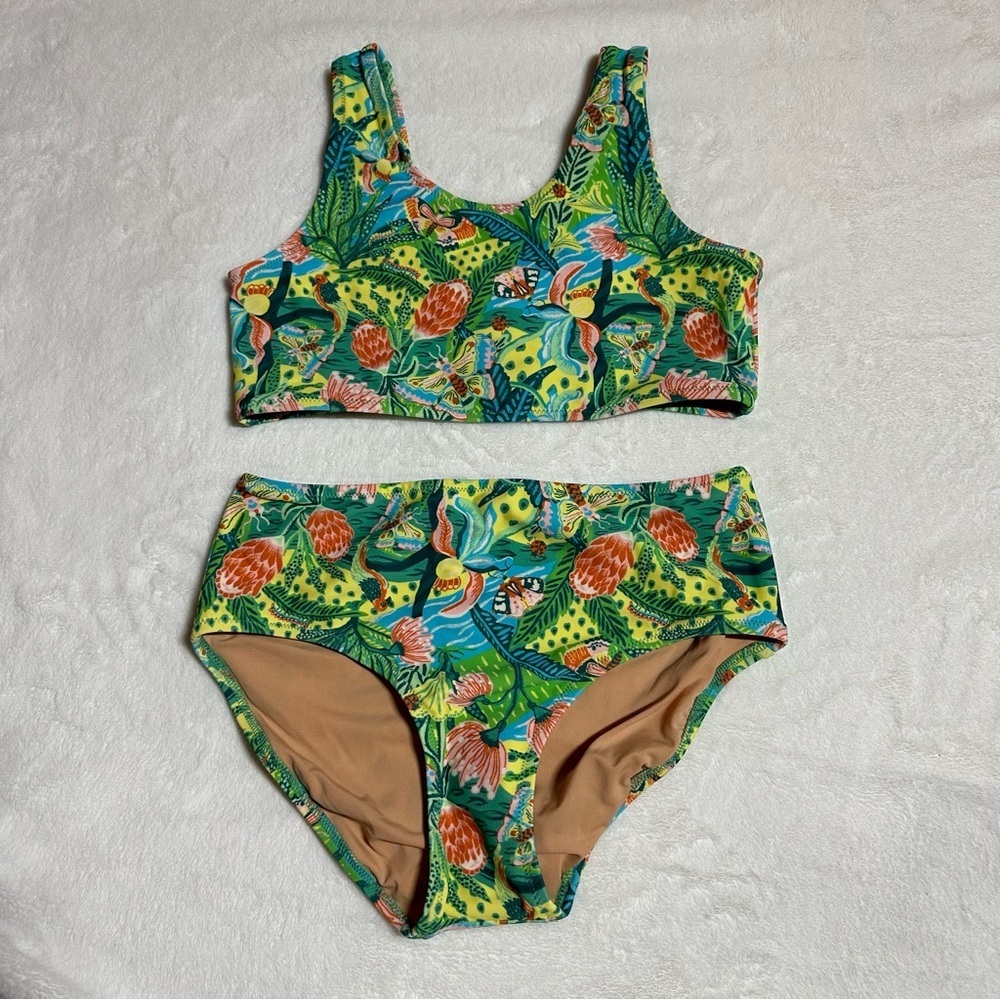 J.Crew Crewcuts Girls' scoopneck two-piece swimsuit with UPF 50